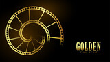 Fototapeta Big Ben - realistic golden film strip cinema background