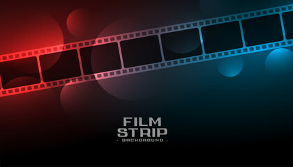 Wall Mural - film strip with light effect cinema background