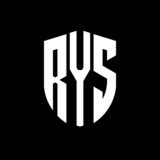 Fototapeta  - RYS letter logo design. RYS modern letter logo with black background. RYS creative  letter logo. simple and modern letter logo. vector logo modern alphabet font overlap style. Initial letters RYS 