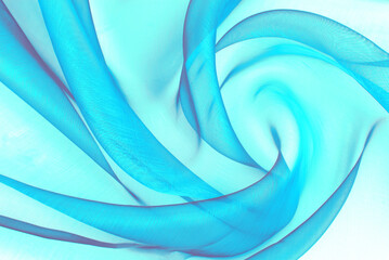 Wall Mural - blue abstract background fabric organza texture