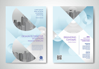 Template vector design for Brochure, AnnualReport, Magazine, Poster, Corporate Presentation, Portfolio, Flyer, infographic, layout modern with color size A4, Front and back, Easy to use.