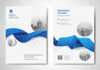 Template vector design for Brochure, AnnualReport, Magazine, Poster, Corporate Presentation, Portfolio, Flyer, infographic, layout modern with color size A4, Front and back, Easy to use.