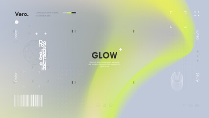 Wall Mural - trendy graffiti style background with light neon green blurred shape. modern wallpaper design for po