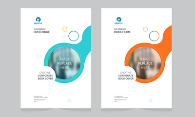 Cover design for annual report and business catalog, magazine, flyer or booklet. Brochure template layout. A4 cover vector EPS-10