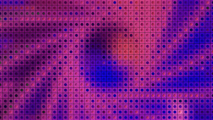 Poster - Abstract spiral radial pixelated background. Motion. Bright wind flow frozen in pink and blue colors.