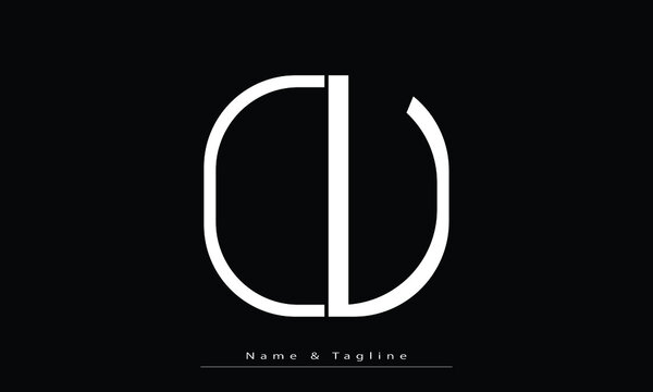 Alphabet letters Initials Monogram logo OU , UO