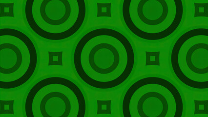 Poster - Background with moving pattern of circles and squares. Design. Moving ornament with repeating circles and squares. Animated background with colored geometric pattern