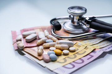 Wall Mural - Health Care Money And Illness