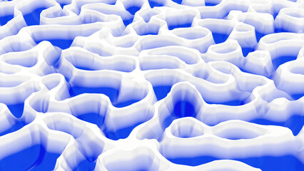 Poster - White lines on a colored background . Design. An abstraction of bright and saturated color with patterns that move and connect and disconnect.