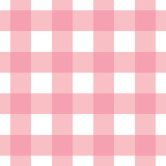 Poster - Pink gingham plaid, checkered repeat pattern vector, seamless repeat