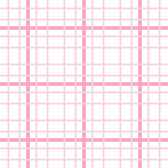 Aufkleber - Pastel pink checkered pattern, fashion print, cute geometric vector repeat