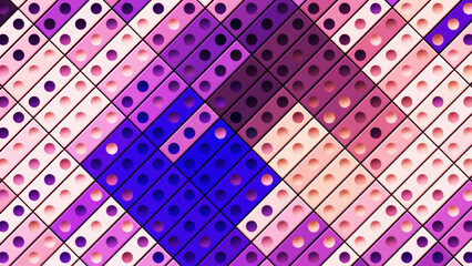 Poster - Mosaic in abstraction. Motion. A constructor consisting of small figures that glitters with different colors
