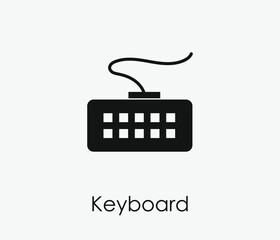 Poster - Keyboard vector icon. Editable stroke. Symbol in Line Art Style for Design, Presentation, Website or Apps Elements, Logo. Pixel vector graphics - Vector