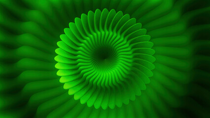 Poster - Seamless loop pattern with the circular shape resembling an opened flower bud. Motion. Transforming petals of an abstract plant, seamless loop.