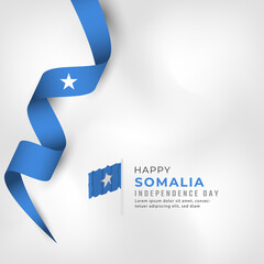 Wall Mural - Happy Somalia Independence Day July 1st Celebration Vector Design Illustration. Template for Poster, Banner, Advertising, Greeting Card or Print Design Element