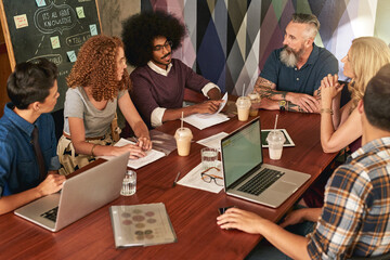 Aufkleber - Create and collaborate is the way to success. Cropped shot of creative colleagues having a meeting in a modern office.