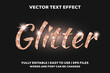 rose gold glitter text effect