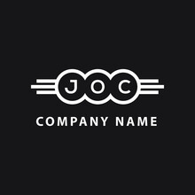 JOC Letter Logo Design On Black Background. JOC Creative  Initials Letter Logo Concept. JOC Letter Design.