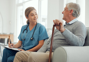 Aufkleber - im impressed with the work youve put in. shot of a young doctor running through a checklist with her