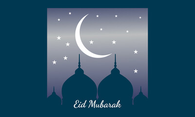 Wall Mural - Happy Eid Al Fitr Vector Illustration Design 