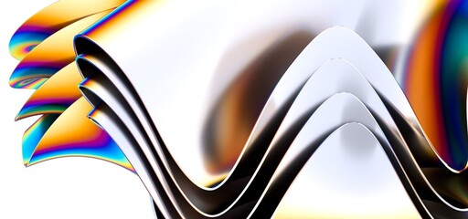 Poster - Colorful flowing liquid thermal waves abstract background