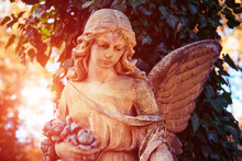 Positive, Affirming Image With An Angel Figure In Sunlight. A Symbol Of Hope, Comfort, Compassion And Psychological Help.