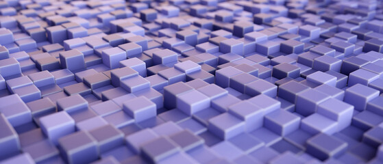 Wall Mural - Abstract cubes background. 3 d render.