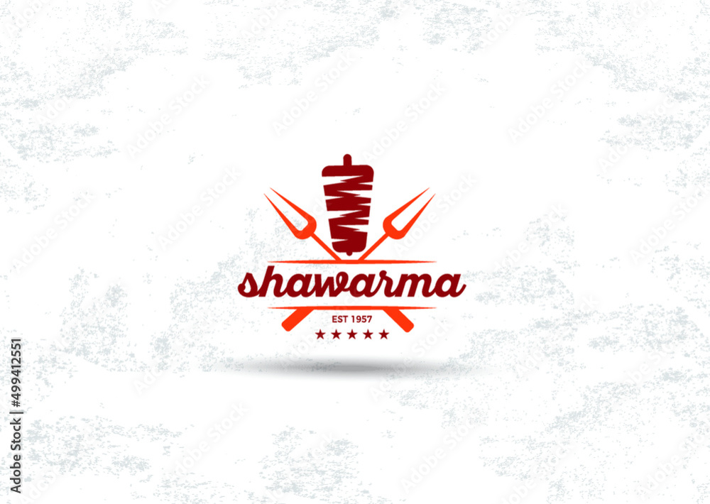 Shawarma Labels Set of shawarma doner kebab logo templates. creative labels for Turkish ...