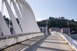 modern bridge in the spanish town of ondarroa