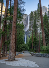 Trail To Upper And Lower Yosemite Falls In Yosemite National Park, Near Merced, California.