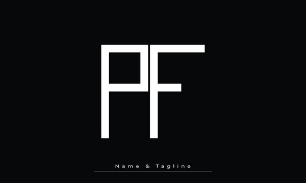Alphabet letters Initials Monogram logo PF , FP
