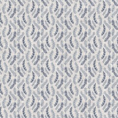 French blue botanical leaf linen seamless pattern with 2 tone country cottage style motif. Simple vintage rustic fabric textile effect. Primitive modern shabby chic kitchen cloth design.