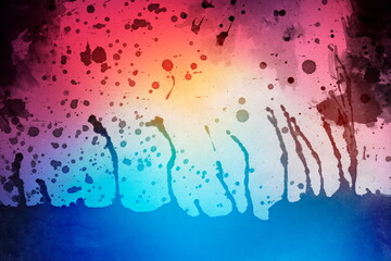 Wall Mural - Watercolor texture background colorful splash