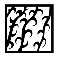 Poster - Decoration, print or ornament in the form of an abstract pattern in a square.