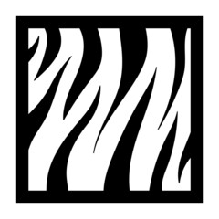 Poster - Decoration, print or ornament in the form of an abstract pattern in a square.