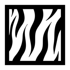 Poster - Decoration, print or ornament in the form of an abstract pattern in a square.