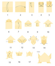 Rana che salta origami | Immagini vettoriali gratuiti