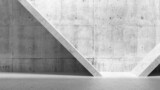 Fototapeta Na sufit - Abstract empty concrete interior, white wall details 3d