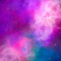 Wall Mural - Violet and blue galaxy background, space wallpaper.