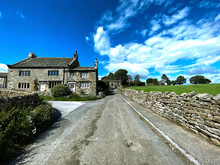 Dry Stone Walls, Stone Built Country Cottages, And Farms Near, Clifton Lane, Otley, UK