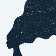 © longquattro - African woman night sky background