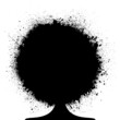 © longquattro - African woman grunge ink splash silhouette
