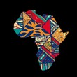 © longquattro - African continent black background