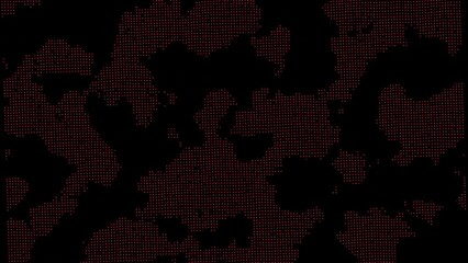 Poster - Black background.Design. The dark blots appearing in the animation made in pixels spread out over the background and appear in different places.