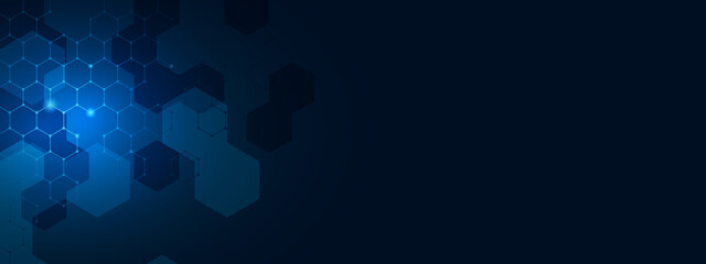 Wall Mural - geometric abstract background of innovation technology concept. vector illustration hexagon pattern,