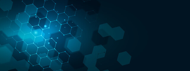 geometric abstract background of innovation technology concept. vector illustration hexagon pattern,