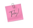 © Caseyjadew - Post it note quote graphic with text - 'Today!'