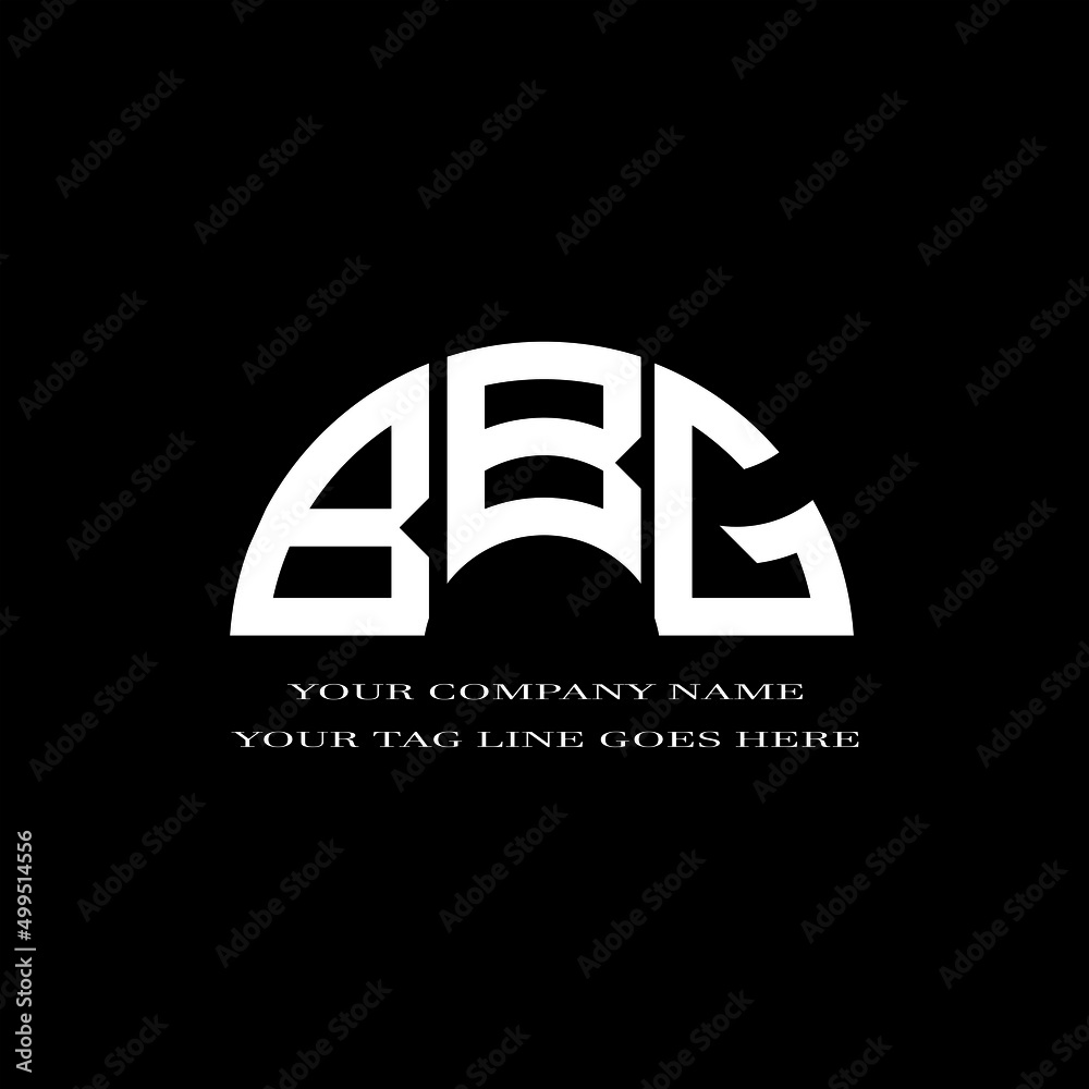 BBG letter logo creative design with vector graphic Stock Vector ...