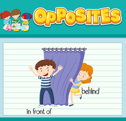 Sticker - Opposite words with pictures for kids