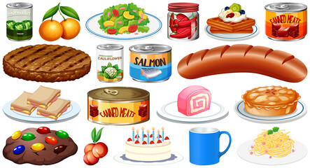 Sticker - Set of different foods